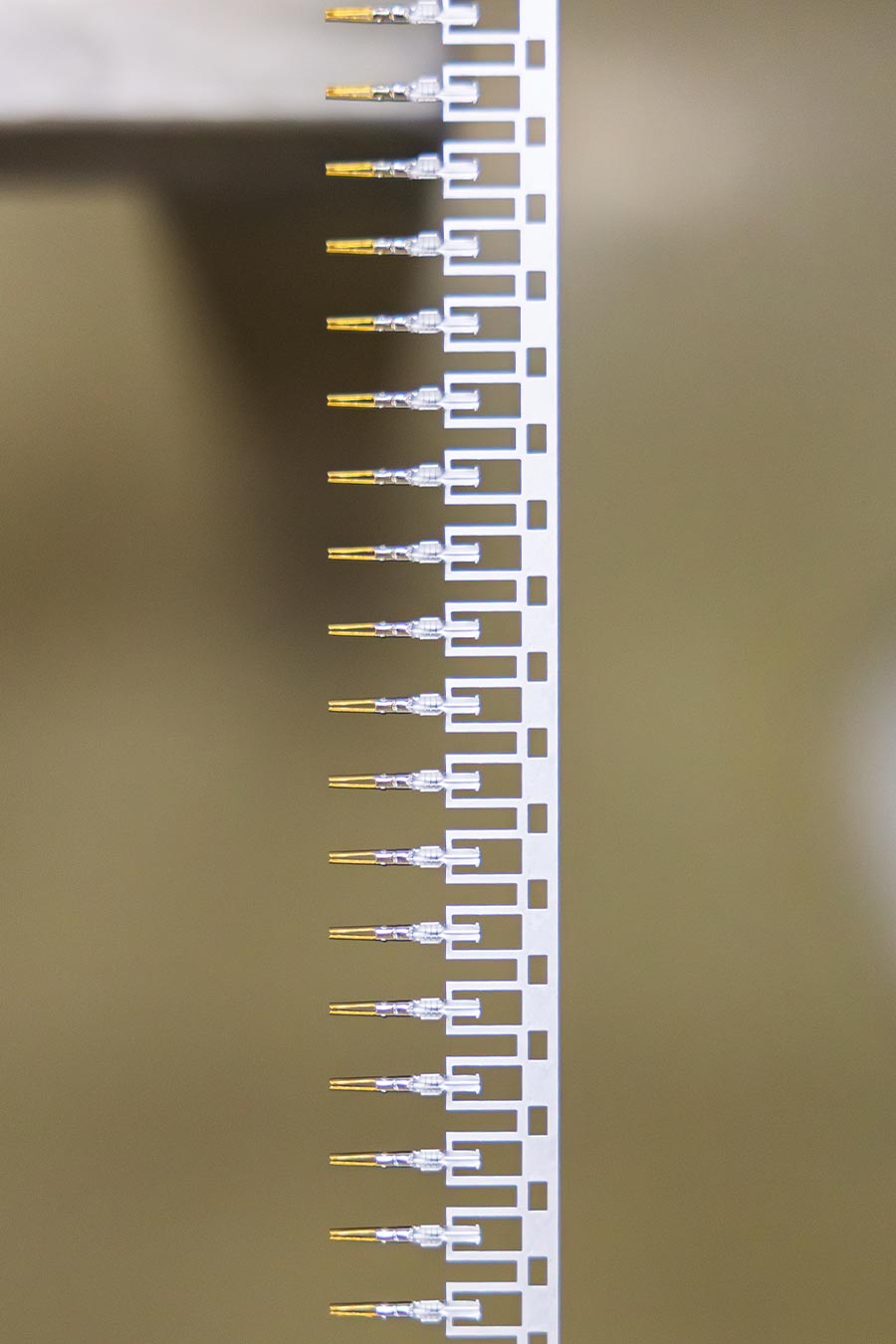Steckverbindungen auf Trägerband mit zwei unterschiedlichen Oberflächen